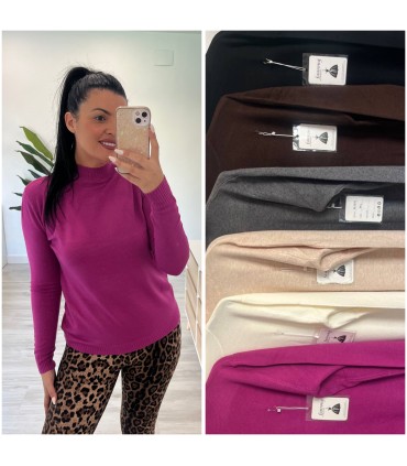 Jersey cuello medio basic