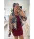 Chaqueta multi flor vaquera