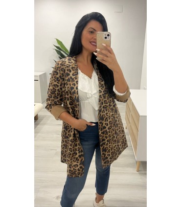 Chaqueta blazer leopardo