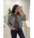 Chaqueta corta de paño gris elisea