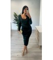 Vestido terciopelo verde