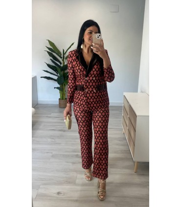 Traje chaqueta Indara marrón