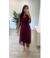 Vestido Isa granate