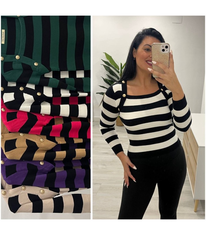 Jersey rallas botones