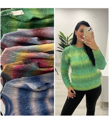 Jersey arcoiris trenzado