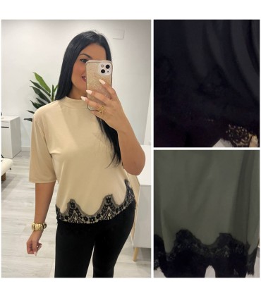 Camiseta Zara encaje