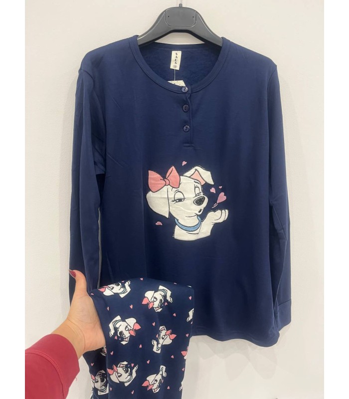 Pijama perrito dálmata algodón felpado