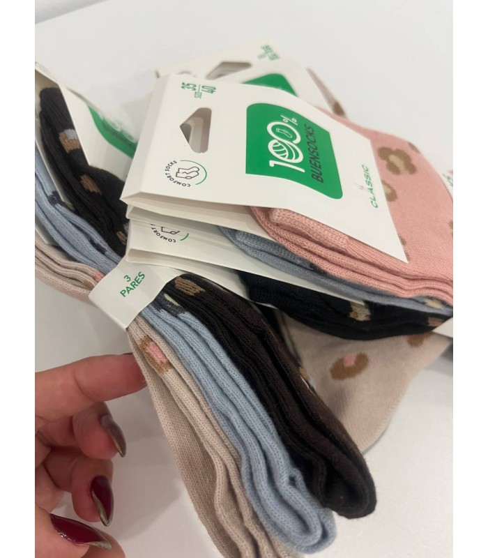 Pack 3 calcetines animal print