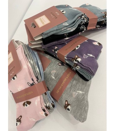 Pack 3 calcetines Perritos