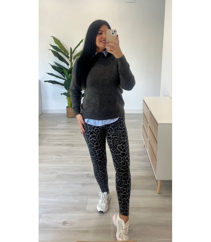 Jersey basic gris oscuro