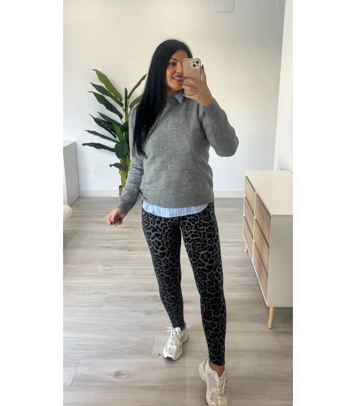 Jersey basic gris claro