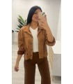 Chaqueta brocados camel