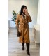Gabardina poli piel camel