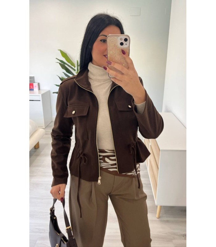 Chaqueta paño London marron