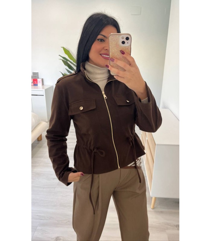Chaqueta paño London marron