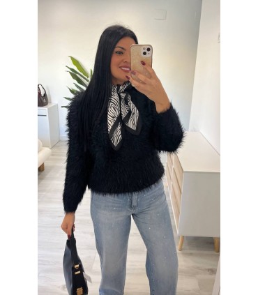 Jersey peluche negro