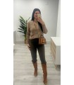 Jersey chenilla basic camel