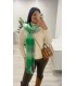 Pasmina cuadros verde