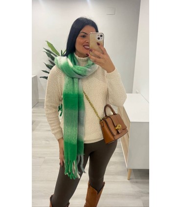 Pasmina cuadros verde