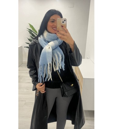 Pasmina cuadros celeste