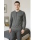 Pijama rallas gris
