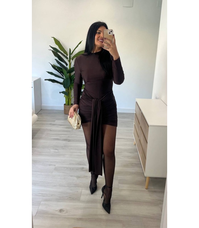 Vestido Pisa marrón