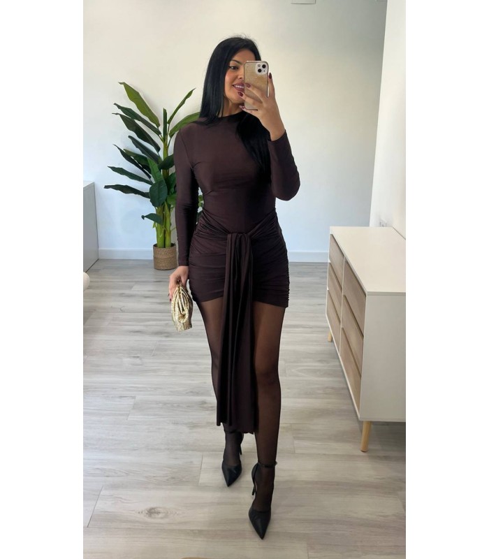Vestido Pisa marrón
