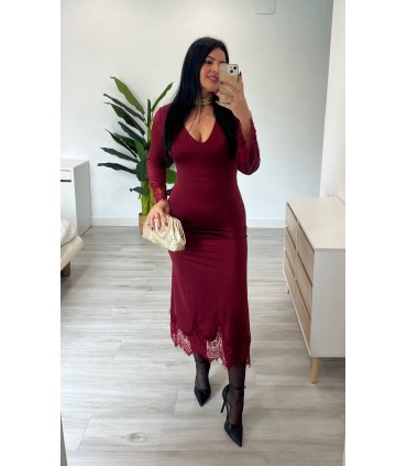 Vestido Venecia granate