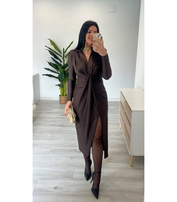 Vestido Nápoles marrón