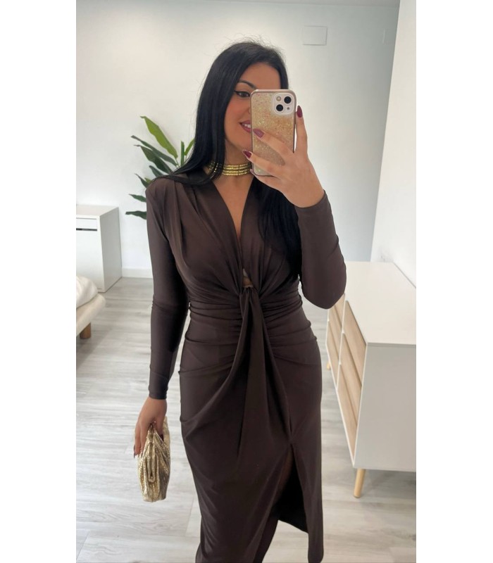 Vestido Nápoles marrón