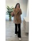Abrigo pelo luxury camel