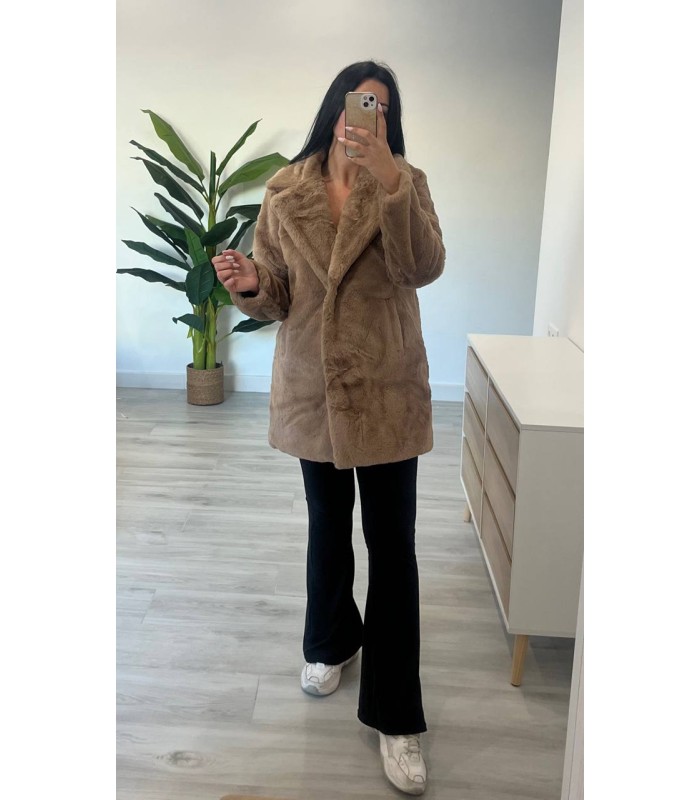 Abrigo pelo luxury camel