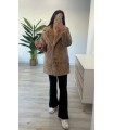 Abrigo pelo luxury camel