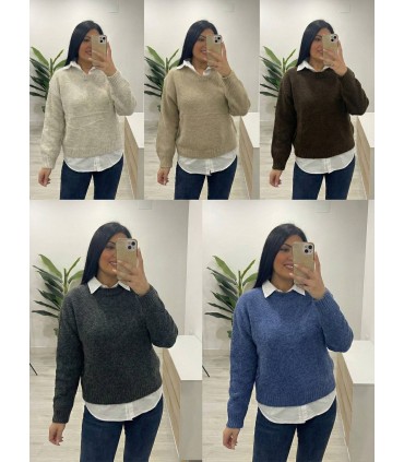 Jersey con camisa incorporada