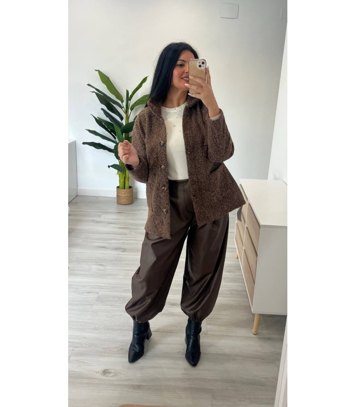 Pantalón globo poli piel