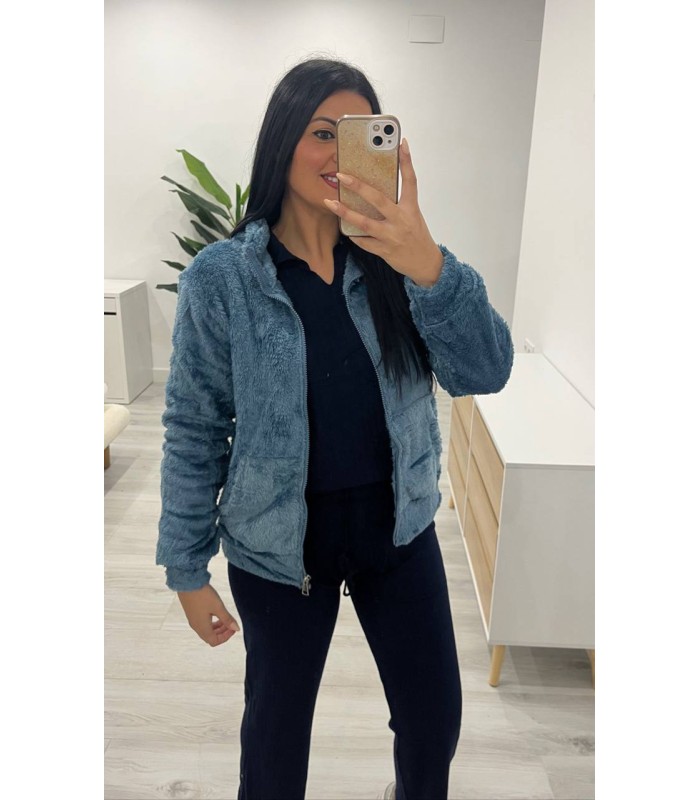 Chaqueta polar azul