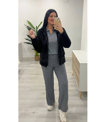 Chaqueta polar negra