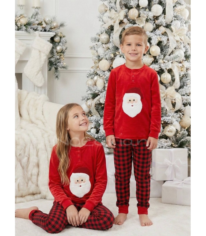 Pijama papá Noel niño y niña