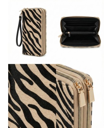 Cartera animal print tigre camel