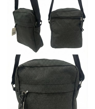 Bandolera gris cremallera oculta