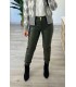 Pantalón poli piel verde