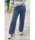 Pantalón punto ancho azul