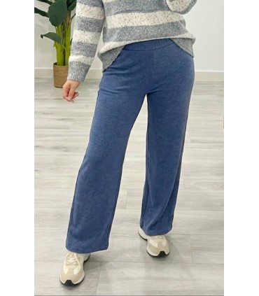 Pantalón punto ancho azul