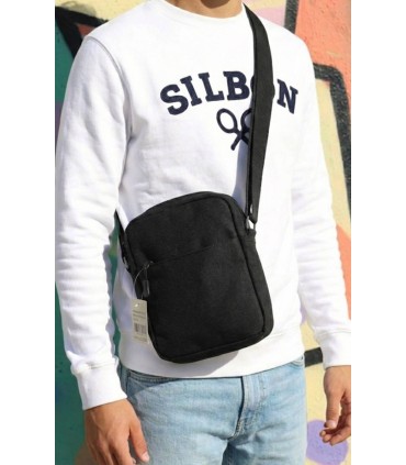 Bandolera negra 3 cremalleras