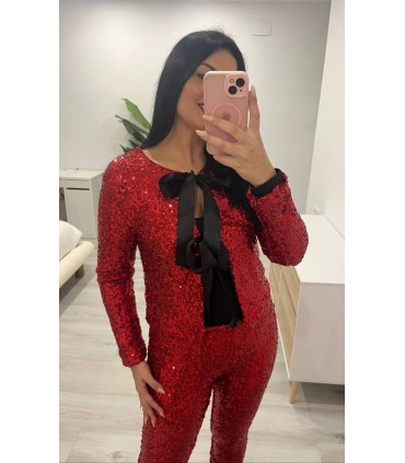 Chaqueta lentejuela roja
