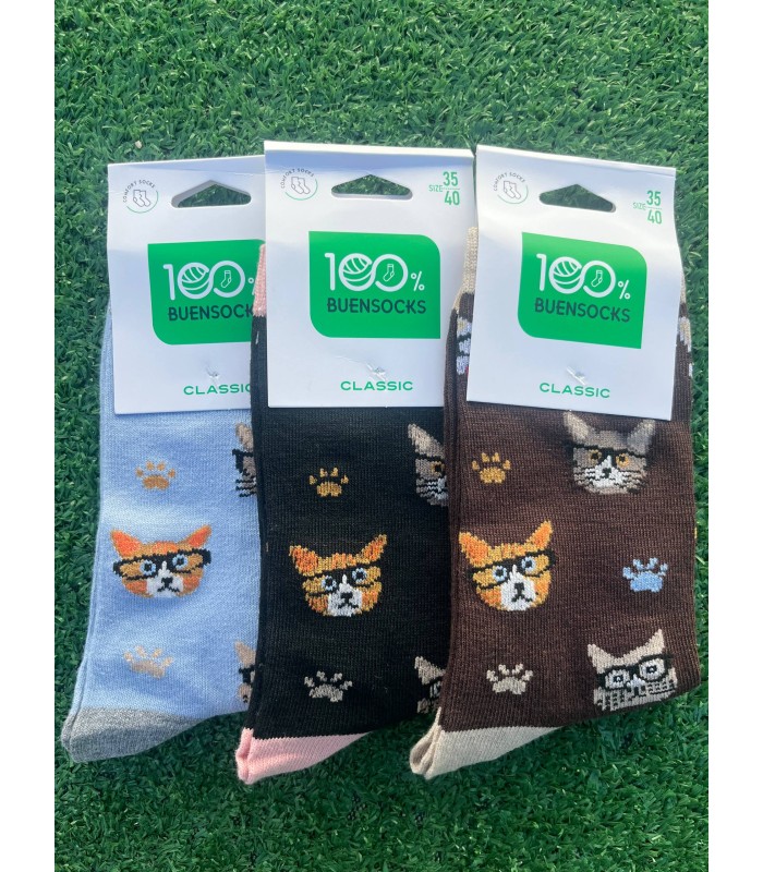 Pack 1 de 3 calcetines gato
