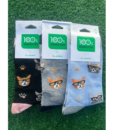 Pack 2 de 3 calcetines gato