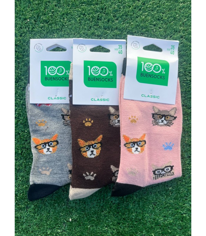 Pack 4 de 3 calcetines gato