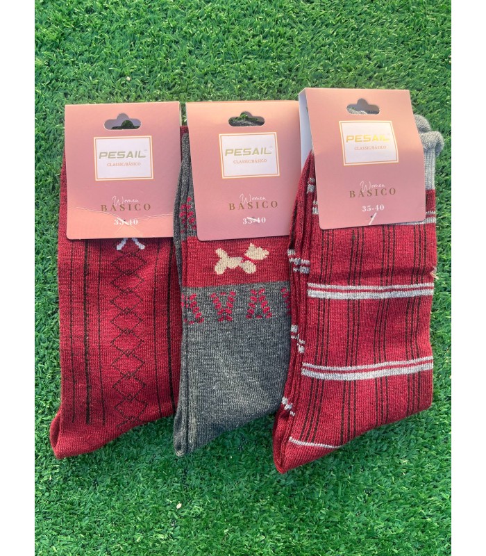 Pack 2 de 3 calcetines chic