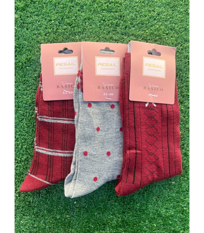 Pack 4 de 3 calcetines chic